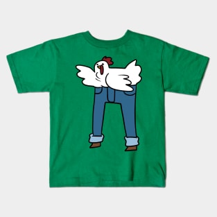 Funny Chicken Wearing Pants Kids T-Shirt